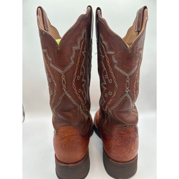 Lucchese 2000 7.5 Full Quill Ostrich Brown Women’sWestern Cowgirl Boots - Picture 9 of 13